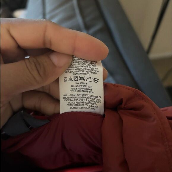 Eddie Bauer Microlight III Down Packable Water Repel Puffer Full Zip Jacket Sz S - Picture 4 of 9